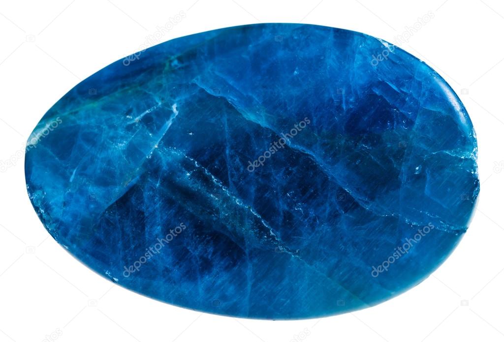 cabochon from blue kyanite mineral gemstone