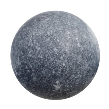 izole gri shungite mineral taş boncuk