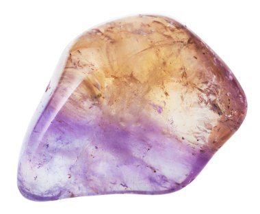 polished Ametrine mineral gem stone isolated clipart