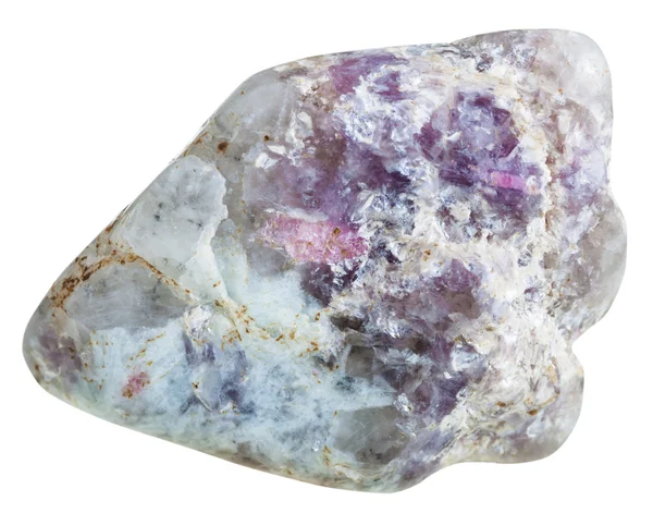 Lepidolith-Glimmer und Turmalin-Kristalle auf Quarz — Stockfoto