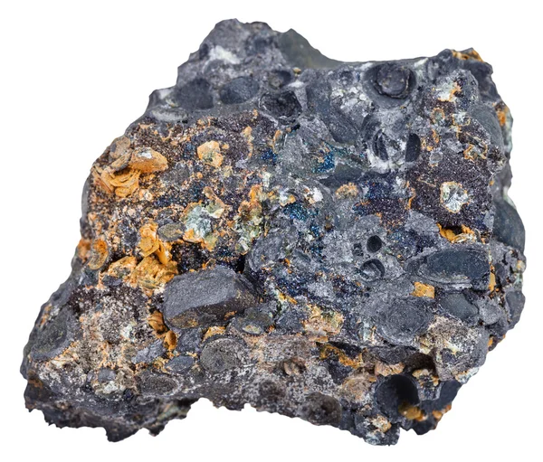 Гематит (залізна руда) з кристалами магнетиту — стокове фото