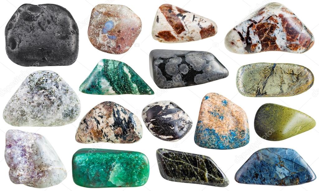 stones - shungite, porphyrite, diopside, etc