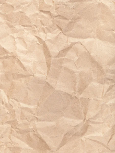 Vertical background from brown crumpled paper — Stock Photo, Image