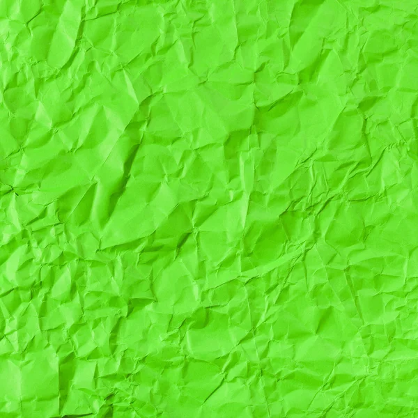 Square background from green crumpled paper — Stock Photo, Image