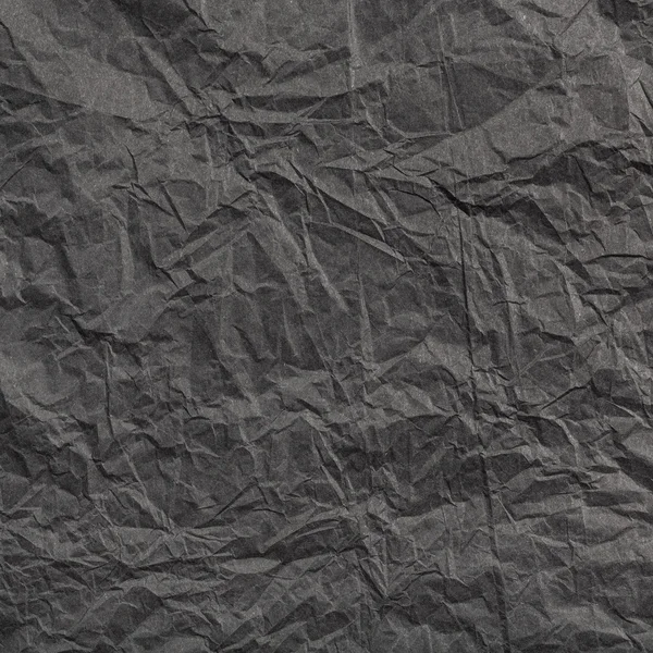 검은 구겨진된 종이 사각형 배경 — 스톡 사진