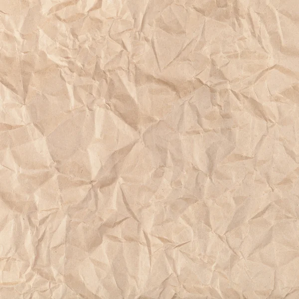Square background from crumpled kraft paper — Stock Photo, Image