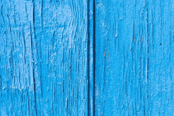 蓝色漆旧木板 — 图库照片