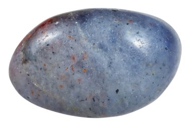 tumbled Cordierite (iolite) gemstone isolated clipart