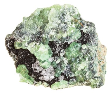 Demantoid kristalleri (yeşil andradite garnet)