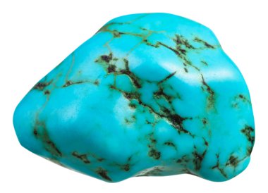 tumbled blue Howlite (turquenite) gemstone clipart