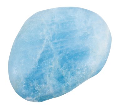 pebble of aquamarine (blue Beryl) gemstone clipart
