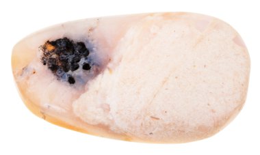 Peru izole gelen yuvarlandı pembe opal değerli taş