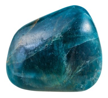 tumbled blue green Apatite gemstone from Brazil clipart
