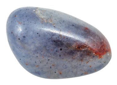 pebble of Cordierite (iolite) gemstone isolated clipart