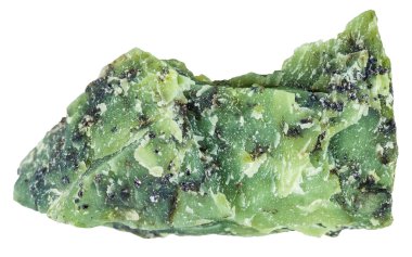 Lizardite parçası (Serpentine) yalıtılmış değerli taş