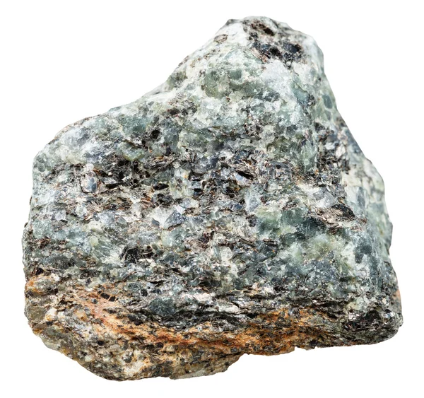 Pedra com nefelina e biotita em sienito — Fotografia de Stock