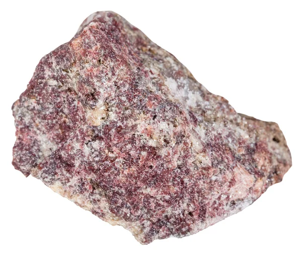 Różowy kamień dolomitowy na białym tle — Zdjęcie stockowe