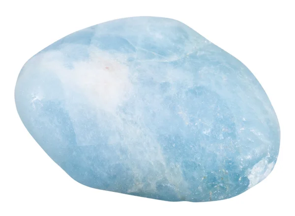 Pietra preziosa acquamarina (blu Beryl) isolata — Foto Stock