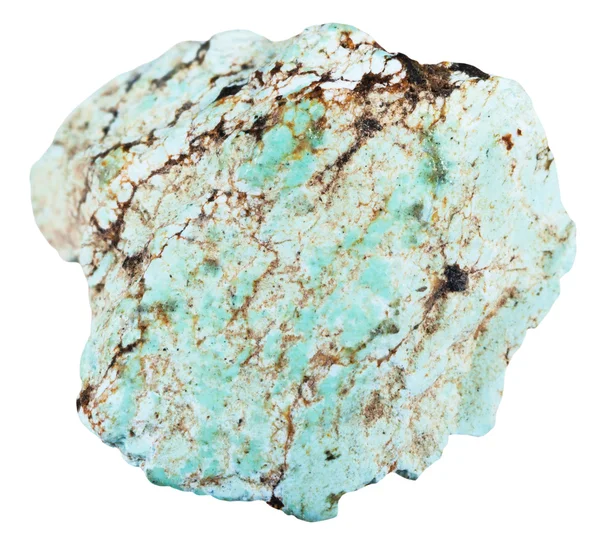 Turquoise gemstone from Iran isolated — Stock Photo, Image