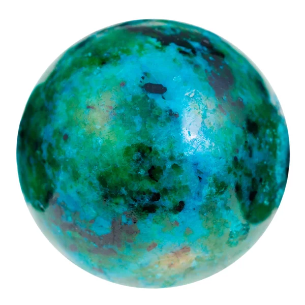 Koule ze zeleného a modrého chrysocolla drahokam — Stock fotografie