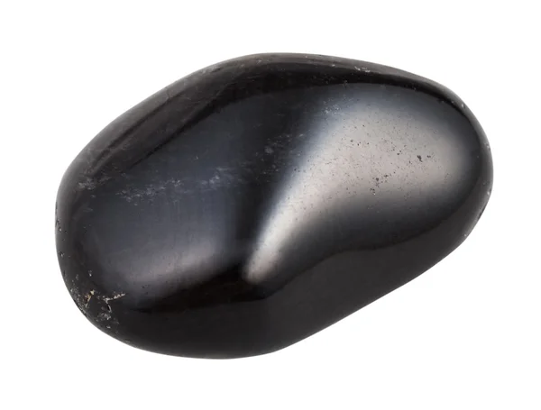 Tumbled black obsidian gemstone from Mexico — Stock Photo, Image