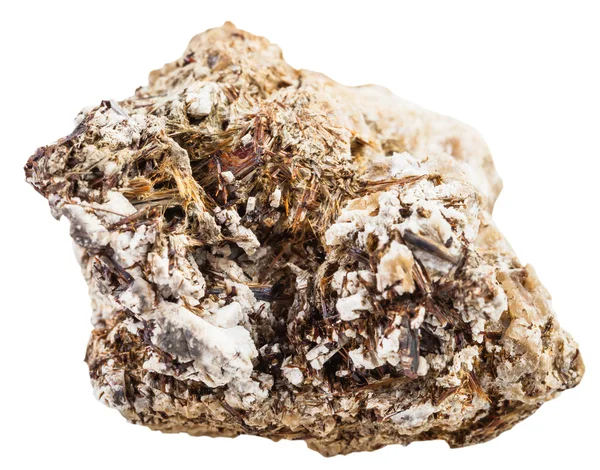 Kawałek surowego astrophyllite Gemstone na białym tle — Zdjęcie stockowe