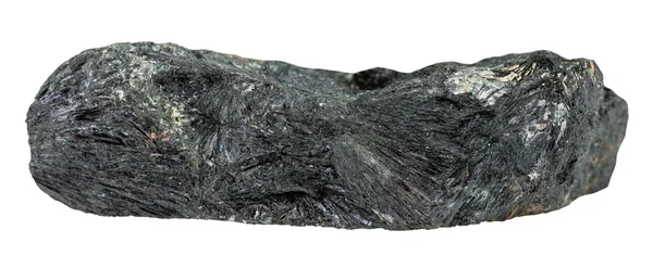 Gestein aus Aegirinkristallen isoliert — Stockfoto
