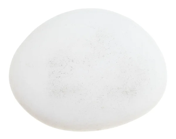 Pebble of cacholong (white opal) gemstone isolated — Stock Photo, Image