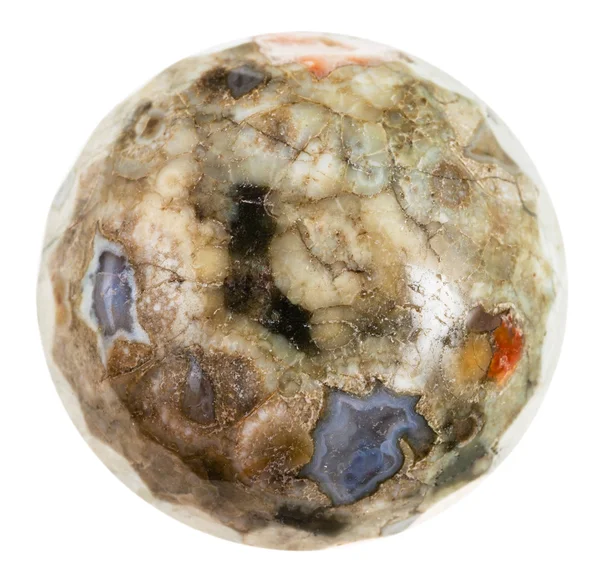 Мяч из зеленого Мадагаскара Риолит изолирован — стоковое фото