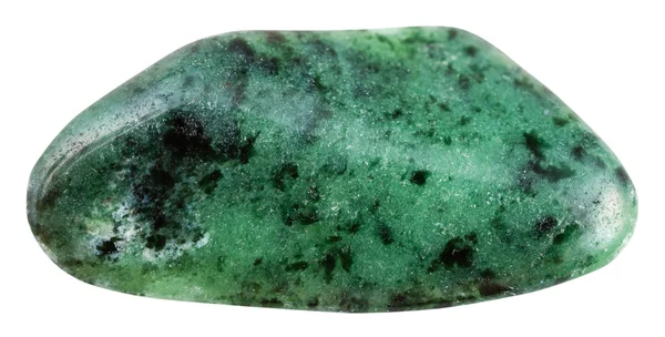 Tumbled green zoisite (saualpite) gemstone — Stock Photo, Image