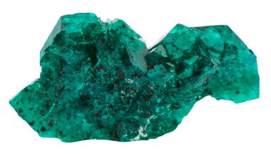 zümrüt yeşili kristalleri dioptase taş