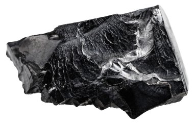 beyaz izole ham shungite değerli taş