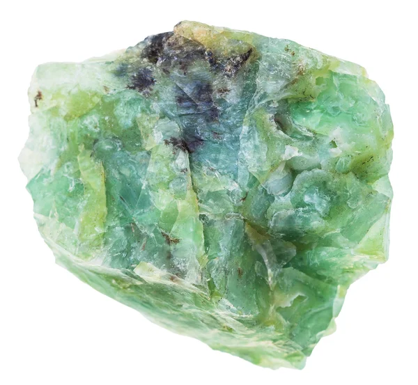 Crystal of green opal gemstone isolated — Stock Photo, Image