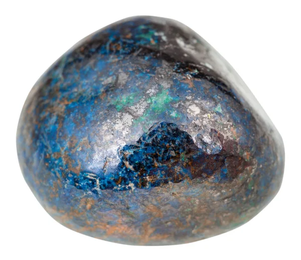 Изолированный камушек из голубого азурита — стоковое фото
