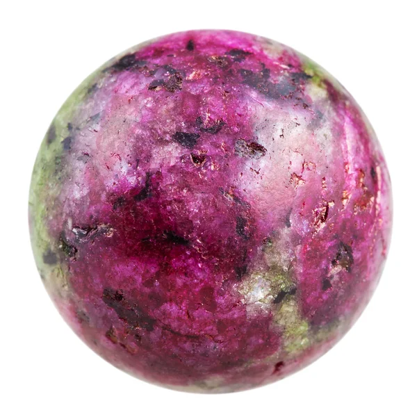 Шар из зеленого и розового камней Zoisite (Anyolite) — стоковое фото
