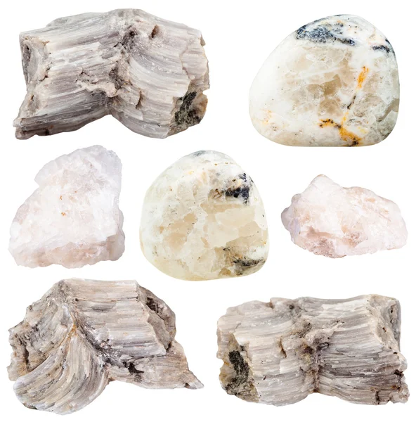 Set of various baryte (barite) gemstones — Φωτογραφία Αρχείου