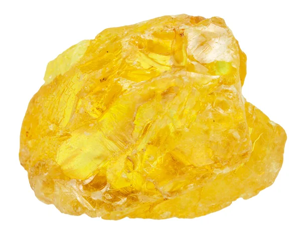 Nativo de enxofre (enxofre) mineral isolado — Fotografia de Stock