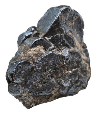 beyaz izole Ilmenite örneği