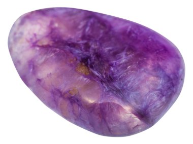 charoite değerli taş izole tumbled cabochon