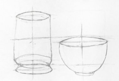 İki kase çizim öğrenme