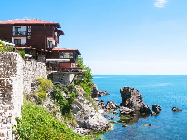 Beira-mar na cidade de Sozopol, Bulgária — Fotografia de Stock