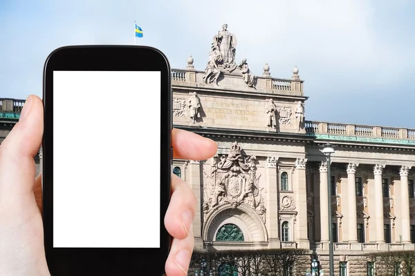 Риксдаг здание в Стокгольме — стоковое фото