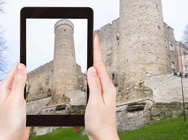 Touristische fotos toompea schloss in tallinn stadt — Stockfoto