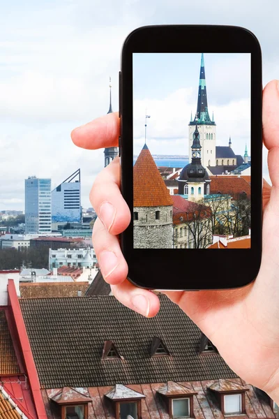 Toeristische foto's kathedralen in Tallinn stad — Stockfoto