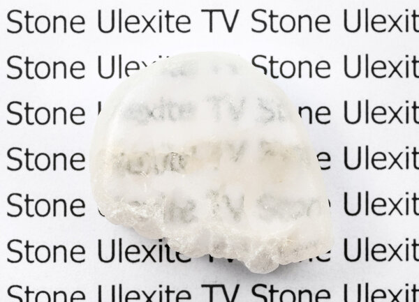 polished Ulexite (TV stone) mineral gemstone