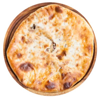 Üstten Görünüm izole dolu fasulye pastası (Lobiani)