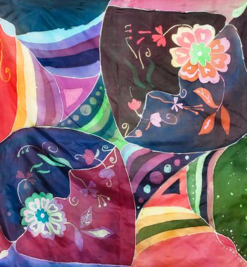 İpek başörtüsü sıcak Batik tekniği