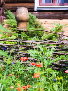 toprak kap ve eski yazlık Wattle engel