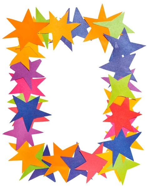 Quadro vertical de estrelas de papel — Fotografia de Stock