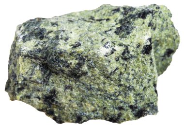 greenish Serpentinite mineral isolated clipart